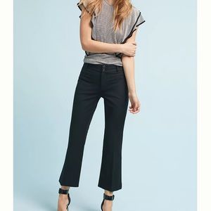 Anthropologie Essential Crop Flare black pants 4